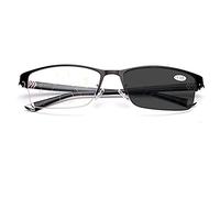 EYEphd Men's Smart Auto-Zoom Progressive Multifocal Reading Glasses, Photochromic Outdoor Sunglasses/UV400 Magnification +1.0 to +3.0,A1,+2.0