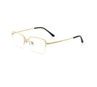 EYEphy Men's Pure Titanium Smart Zoom Anti Blue Light Reading Glasses, HD Aspheric Resin Lens Goggles,Gold,+2.5