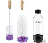 EYEPICK Bottle Brush for SodaStream 1 Litre Bottle, Pack of 2, Wool Head, Plastic, White, Conical, Long Handle, Gentle, Soft and Flexible, 2 Count
