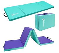 eyepower 180x60 Foldable Gymnastics Mat for Home - Padded Gym Surface Thick 5cm - Folding Excercise Cushion - Workout Base for Pilates Fitness Yoga - Judo Tatami Training Crash Pad
