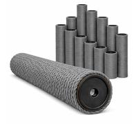 eyepower 9.2 cm Thick: 20 cm Cat Scratching Post Replacement Grey - M8 Thread - Durable Sisal Column with Stable Core - Scratch Tree Pole for Cats Furniture Repair - Long Lasting Natural Accessory