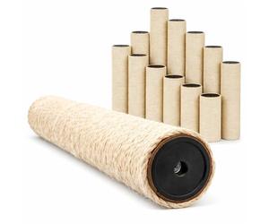 eyepower 9.2 cm Thick: 35 cm Cat Scratching Post Replacement - M8 Thread - Durable Sisal Column with Stable Core - Scratch Tree Pole for Cats Furniture Repair - Long Lasting Natural Accessory