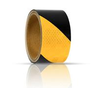 EYEPOWER Self-Adhesive Reflective Tape 5cmx3m Warning Safety Caution Danger Hazard Notice Barricade Construction Barrier retroreflector Sticker Yellow-Black