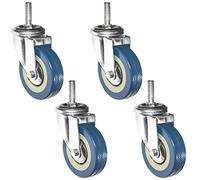 EYEPOWER Set of 4 Heavy Duty Nylon Swivel Casters, 75mm - M10, For Furniture, Outdoor, Hard Floors, Up to 60kg
