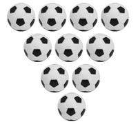 EYEPOWER table football Balls set 10 pcs | table soccer Ball 31 mm 16 grams | mini plastic Footballs black and white | non-slip surface