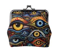 eyes 1 print Cute Buckle Coin Purses Vintage Pouch Kiss lock Change Purse Wallets for Women Fashion, Black, One Size, Vintage