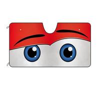 Eyes Car Windshield Sunshade Curious Red Funny Car Eyes Front Windshield Sunshade UV Ray Reflector Sun Protector Sun Shade Visor, Keep Vehicle Cool, 51" x 26.8"