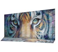 Eyes Diamond Art Kits Adults, Large Diamond Painting Adults Paint by Numbers Tiger DIY Crystal Art Crafts Kits, Full Round Drill Gem Canvas Pictures for Home Wall Decor Gifts, 48x24 Inch C-866