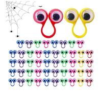 Eyes Finger Puppet - Wiggly Eye on Rings | 6-Color Finger Puppets Rings Birthday Toy for Kids Party Favor Classroom