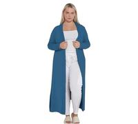 eyes Ladies Plain Long Maxi Length Boyfriend Women Cardigan Collared Open Top Full Sleeve Floaty Duster Jacket Coat Casual Blazer Plus Size Cardigans Teal 20 to 22
