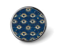 Eyes Navy Blue Print Enamel Pins for Backpack - Cute Jacket Coat Hat Bags Badge Pins, Funny Unique Novelty Button Pin Women Men Fashion Jewelry Accessories
