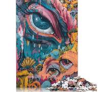 Eyes of The City 500 Pieces Puzzles for Teenagers Gifts Wooden Puzzle Jigsaws for Adults Home Educational Games DIY Toys 500pcs (52x38cm)