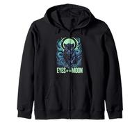 Eyes of the Moon Black Panther Night Sky Zip Hoodie