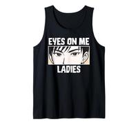 Eyes On Me Ladies Anime Style Confident Cool Guy Tank Top