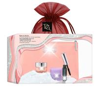 Eyes on the Fly Eye Essentials Trio: All About Eyes Hydrating Cream Gel, Take The Day Off Cleansing Balm, High Impact Mascara and Cosmetic Bag - Travel Size Set with Deluxio Gifts Gift Bag