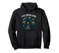 Eyes on the Skies UFO Watcher Satellite Orb UAP Phenomena Pullover Hoodie