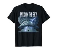 Eyes On The Sky Storm Chaser Tornado Weather Watching Value Graphic T-Shirt, Men, Black, L
