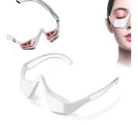 Eyes Red Light Glasses, Eyes Advanced Under-Eye Renewal Therapy Glasses, Microcurrent Eye Beauty Device, Diminishes Dark Circles Wrinkles, Relax Tired Eyes (White)