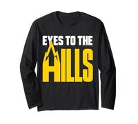 Eyes to The Hills Geometric Mountain Peak Hiker Long Sleeve T-Shirt