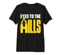 Eyes to The Hills Geometric Mountain Peak Hiker Premium T-Shirt