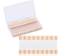 Eyeshadow Applicators, Morgles 50PCS Eye Shadow Brushes Set for Makeup Artists Enthusiasts, Dual-ended Design, Clear