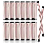 Eyeshadow Brushes, 2 in 1 Double Sided Concealer Brush Under Eyes Small Soft Firm Pointed Foundation Makeup Applicator for Blending Eyeshadow Liner - Rose Gold 50 Pieces