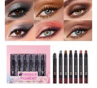 Eyeshadow Crayon, 6-Piece Highlight Pen Set, Long-Lasting Waterproof Formula, Smooth Blendable Texture, Vibrant Colors for Makeup, Cosmetics, Women, Personal Care, Beauty, Date, Party