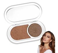 Eyeshadow Duo,Shimmer Eyeshadow Double Colors Palette,Shimmer Glitter Eyeshadows,Eye Makeup,High Pigment Eye Shadow Powder,Bright Eye Shadow,Durable and Long-Lasting Waterproof Makeup Palette(03#)