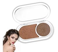 Eyeshadow Duo,Shimmer Glitter Eyeshadows,Eye Makeup,Shimmer Eyeshadow Double Colors Palettes,Eye Shadow Powder,Durable and Long-lasting Makeup Palette,Waterproof Eyeshadow Palette for Women(03#)