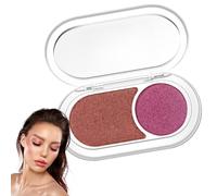Eyeshadow Duo,Shimmer Glitter Eyeshadows,Eye Makeup,Shimmer Eyeshadow Double Colors Palettes,Eye Shadow Powder,Durable and Long-lasting Makeup Palette,Waterproof Eyeshadow Palette for Women(04#)