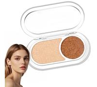 Eyeshadow Duo,Shimmer Glitter Eyeshadows,Eye Makeup,Shimmer Eyeshadow Double Colors Palettes,Eye Shadow Powder,Durable and Long-lasting Makeup Palette,Waterproof Eyeshadow Palette for Women(01#)