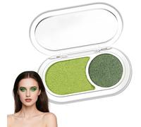 Eyeshadow Duo,Shimmer Glitter Eyeshadows,Eye Makeup,Shimmer Eyeshadow Double Colors Palettes,Eye Shadow Powder,Durable and Long-lasting Makeup Palette,Waterproof Eyeshadow Palette for Women(02#)