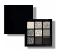 Eyeshadow, Goth Makeup Eyeshadow Palette, Waterproof Long Lasting Black with Silver Glitter, Matte White and Grey Shades for Women and Girls, Perfect Halloween Christmas Gifts