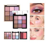 Eyeshadow Highlighter and Blush Kit, 3 in 1 Face Makeup,for Face Cheeks Contour Brightening, Buildable Matte Coverage Natural Makeup,Ultra Sculpt Nose Shadow Eyeshadow Primer,#01