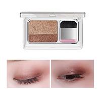 Eyeshadow Lazy Double Colors Glitter Eyeshadow Waterproof Long Lasting for Beginner Colorful Two-Color Eyeshadow Eyeshadow for Beignner Double Colors Glitter Eye Shadow Palette Eyeshadow with Glitter