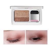 Eyeshadow Lazy Two-Color Eyeshadow Double Colors Glitter Eyeshadow with Glitter, Waterproof Long Lasting for Beginner Colorful