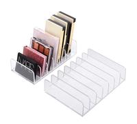 Eyeshadow Makeup Organizer,2 Pack Transparent and Separable 7-Section Divided Plastic for Makeup Organizer Grid Makeup Eyeshadow Lipstick Desktop Cosmetics Rack Eyeshadow Makeup Storage Organiser