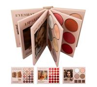 Eyeshadow Makeup Palette, 24-Color Shimmer Set, High Pigmented Waterproof Blush with Sturdy Glow, Beauty Cosmetic System with Smart Design, Glitter Highlighter Radiant Finish Tool, Fashion