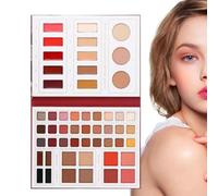 Eyeshadow Palette | 52 Colors Waterproof Eyeshadow Kit,Matte Shimmer Blush and Highlighter Palette Contour Kit,for Lady Mother Daily Dating Party Girlfriend
