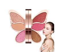 Eyeshadow Palette | 6 Colors Unique Shape Eye Shadow Palettes - Long-lasting Glitter Matte Eye Makeup, Pigmented Eyeshadows for Natural Look