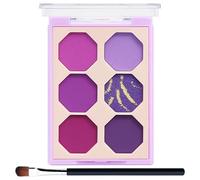 Eyeshadow Palette, 6 Shades Purple Pink Tones, Long Lasting Waterproof Makeup, Matte & Shimmer Eye Shadow, with Brush