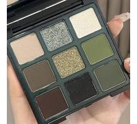 Eyeshadow Palette, 9 color Full Matte Eye Shadows Palette For Women,Soft Blendable Matte Nudes Cold brown Shades for Natural Looks，Warm Nude Eyeshadow Palette (03# green)