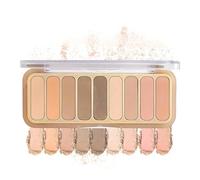 Eyeshadow Palette, 9 Color Matte Nude and Smoky Brown Makeup Kit with Dual-Ended Brush, for Daily Natural Looks and Professional Use