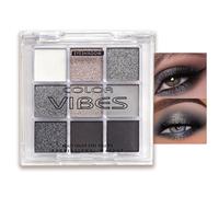 Eyeshadow Palette, 9 Colours Eye Shadow Palette with Matte & Shimmer Blendable Shades Make-Up Palettes Set for All Day Eye Make-Up, Long-Lasting Waterproof Eye Shadow Pallets for Women & Girls(Black)