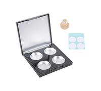 Eyeshadow Palette Case 4 Individual Compartments for 26.5mm Round Pans Construction Makeup Container Eyeshadow Color Scheme Case