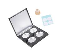 Eyeshadow Palette Case 4 Individual Compartments for 26.5mm Round Pans Construction Makeup Container Eyeshadow Color Scheme Case