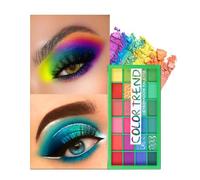 Eyeshadow Palette Colorful Kit, 24 Color Christmas Rainbow Eye Shadow Set, Matte Shimmer Eye Makeup Palettes, Red Green Yellow Blue, Fashion Make Up Powder, Gifts for Women