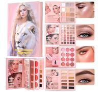 Eyeshadow Palette | Compact Book-Shaped Cosmetic Pallet | Eye & Cheek Palette - for Daily Commutes Dating School Parties Dinners Carnivals Girlfriend Wife Friend Sister