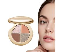 Eyeshadow Palette Long-Lasting Blush Highlighter Shimmer Face Skin | 4-In-1 Eye Shadow Plattet Long-Lasting Blush, Cosmetic Face Skin, Teens, Mature, Older, Women, Travel, Face, Skin, No. 2