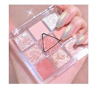 Eyeshadow Palette Makeup - Matte Shimmer 9 Colors - Highly Pigmented - Glitter Eye Shadow Palette Natural Waterproof Long Lasting Pigmented Eyeshadow Powder Cosmetics (Pink)